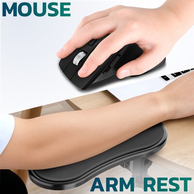 Delton E5620 Computer Wireless Mouse & Ergonomic Arm Rest Bundle, Black (PMPE5620BD1)