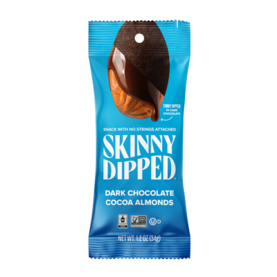 SKINNY DIPPED ALMONDS Dark Chocolate Covered Almonds, 1.2 oz., 10/Box  (EDT00837/WWT07 )