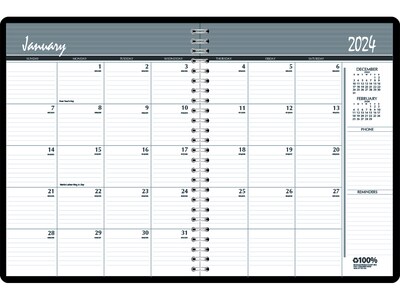 2024 House of Doolittle 8.5" x 11" Monthly Appointment Book, Blue (26207-24)