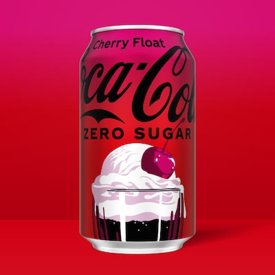 Coca-Cola Cherry Float Zero Sugar Soda, 12 oz., 24/Pack (413929)