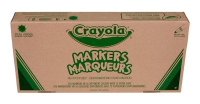 Crayola Kid's Markers, Broad Line, Assorted Colors, 256/Carton (58-8201)