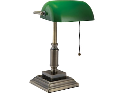 V-Light LED Desk Lamp, 14.75"H, Green Antique Bronze (9VS688029AB)