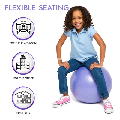 Bouncy Bands Balance Ball, 45cm, Purple (BBAWBS45PU)