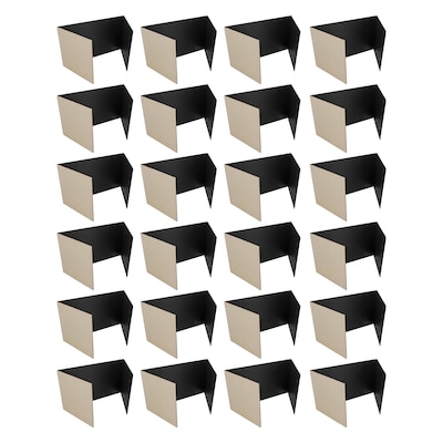 Flipside 48W Study Carrels, Black, 24/Pack (61867-24)