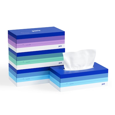 Perk™ Ultra Soft Standard Tissue, 2-Ply, 160 Sheets/Box, 3 Boxes/Pack (PK57778)