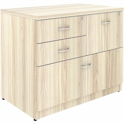 Lorell Essentials Versatile 4-Drawer Lateral File, Letter/Legal Size, Modern Elm (LLR66337)