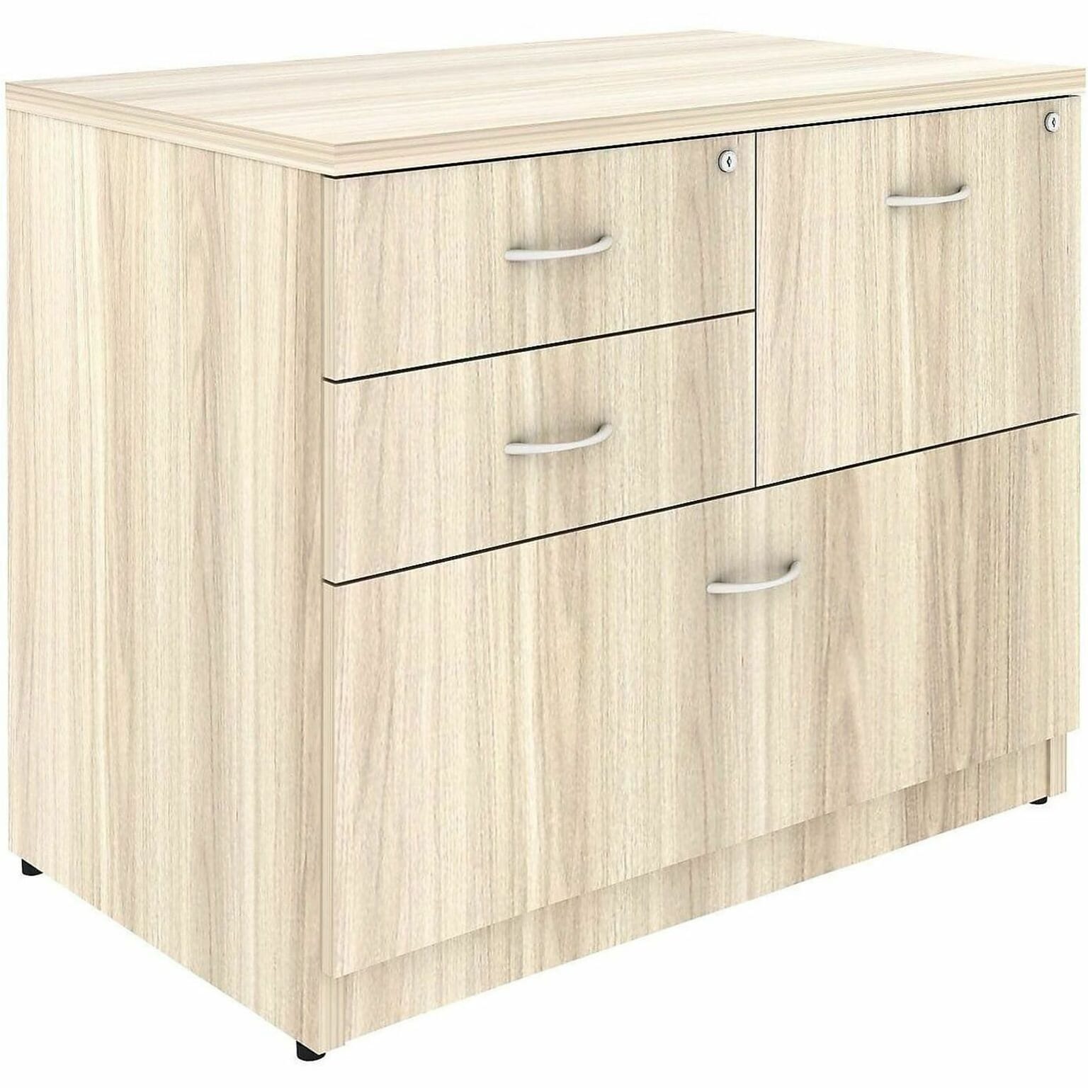 Lorell Essentials Versatile 4-Drawer Lateral File, Letter/Legal Size, Modern Elm (LLR66337)