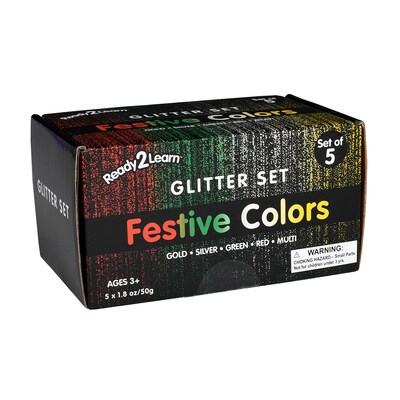 Ready2Learn Glitter, Assorted Colors, 5/Pack (CE-10151)