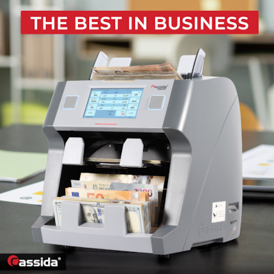 Cassida 9900R V2 2-Pocket Bill Counter, Gray (9900R)