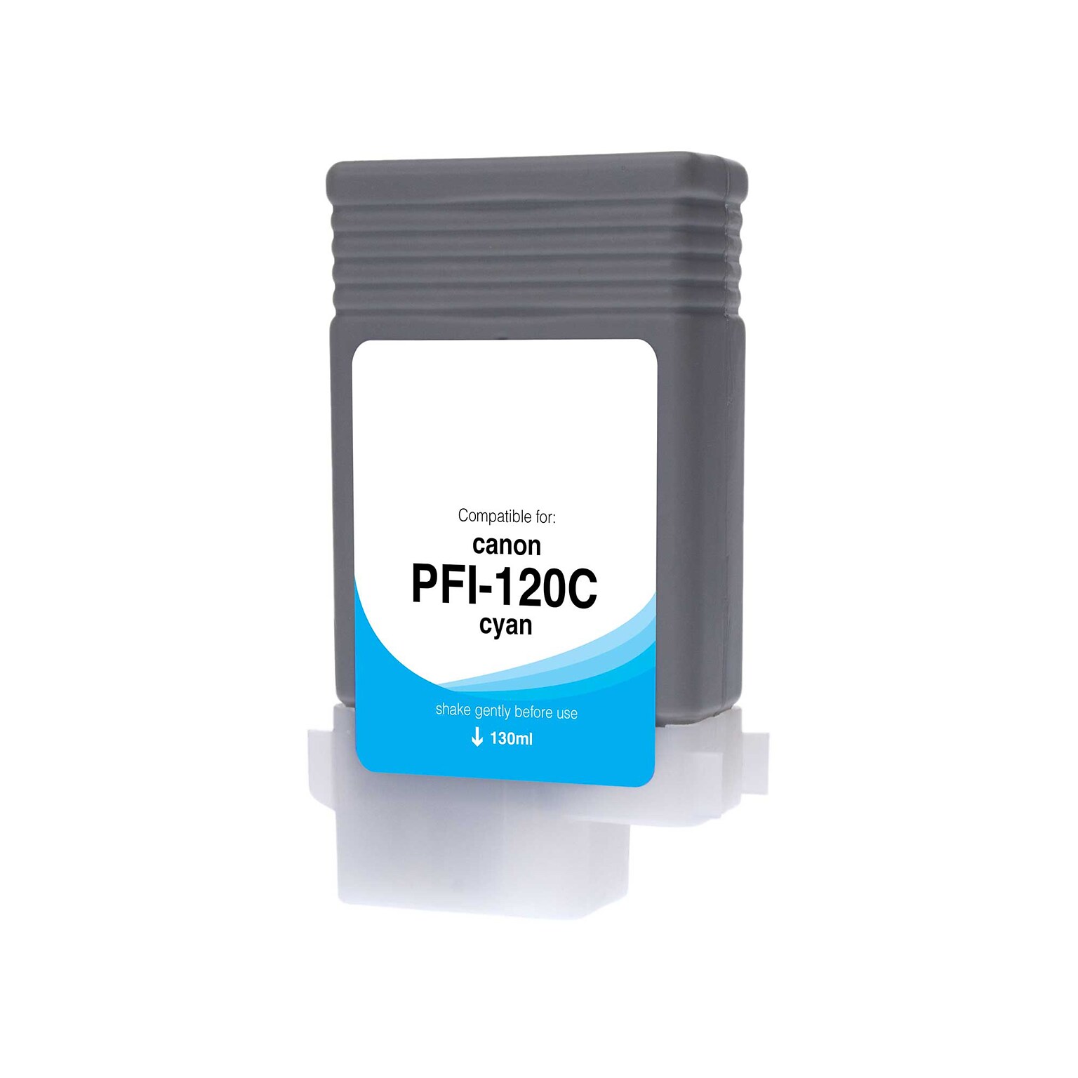 CIG Compatible Cyan Standard Yield Wide Format Inkjet Cartridge Replacement for Canon PFI-120 (WCPFI120C)