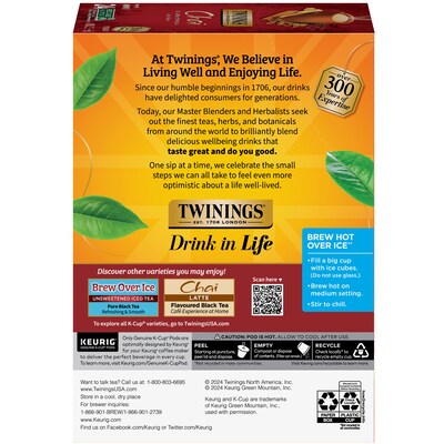 Twinings Chai Tea, Keurig® K-Cup® Pods, 24/Box (TNA09954)