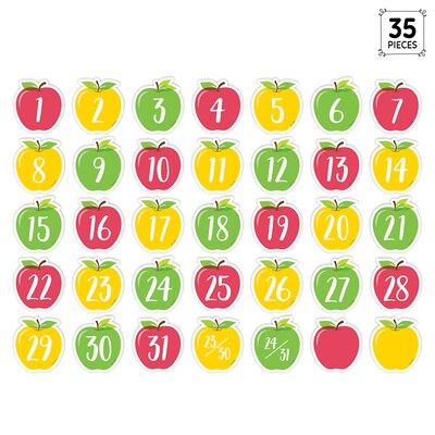 Creative Teaching Press Apple Time Apples Calendar Days, 35/Pack, 3 Packs/Bundle (CTP11026-3)