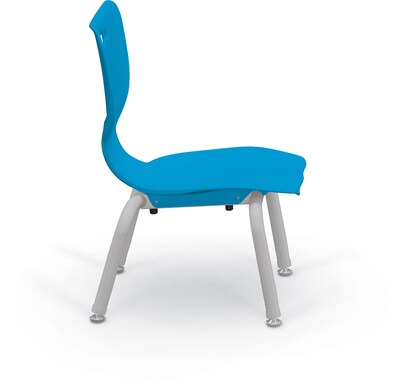 MooreCo 10" Hierarchy Student Chair with 4 Legs, Blue/Platinum Base (703673563109)