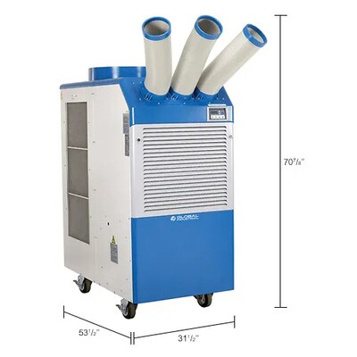 Global Industrial Portable Air Conditioner w/ Cold Air Nozzles, 5 Ton, 60,000 BTU, 230V (292846)