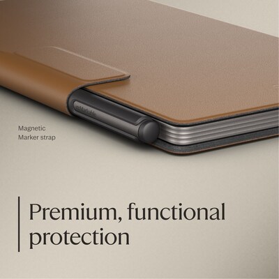 reMarkable Premium Leather Book Folio for 7.3 Paper Pro Move Paper Tablet, Brown (RM11A-1005NW)