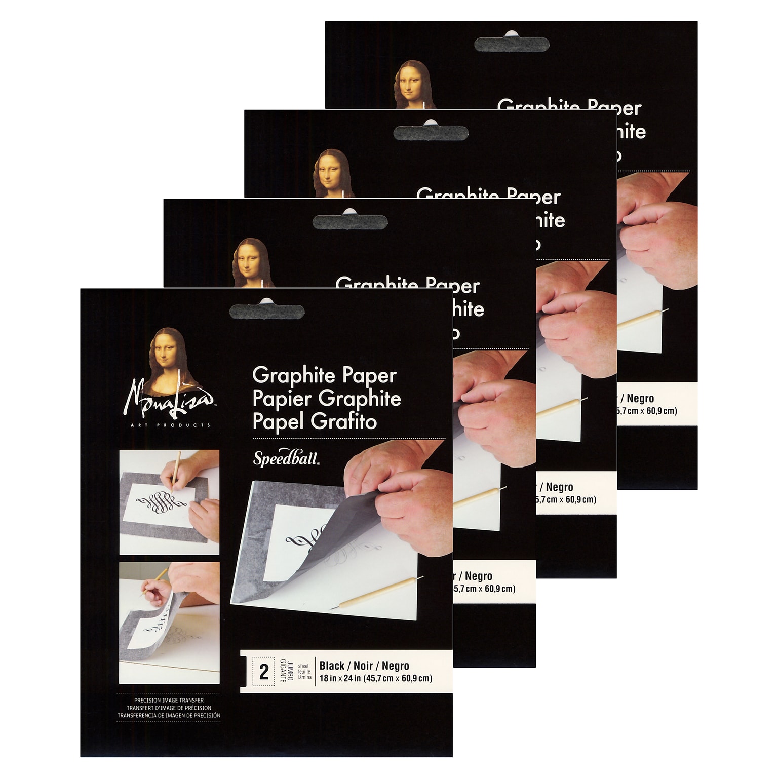 Mona Lisa Graphite Paper black [Pack of 4](PK4-0010749)