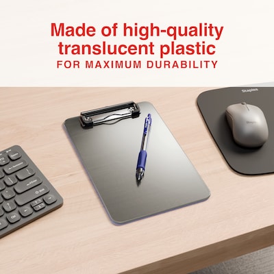 Staples Lightweight Clipboard – Durable Plastic Clipboard