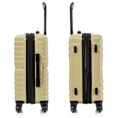 InUSA Aurum 21.65" Hardside Suitcase, 4-Wheeled Spinner, TSA Checkpoint Friendly, Champagne (IUAUR00S-CHA)