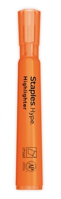 Staples Hype Tank Highlighters, Chisel Tip, Assorted, 5/Pack (29228)