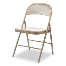 Alera® Metal Office Folding Chair, Tan, 4/Carton (ALECA945)