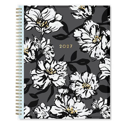 2027 Blue Sky Baccara Dark 8.5 x 11 Calendar Year Weekly & Monthly Planner, Plastic Cover (110211-27)