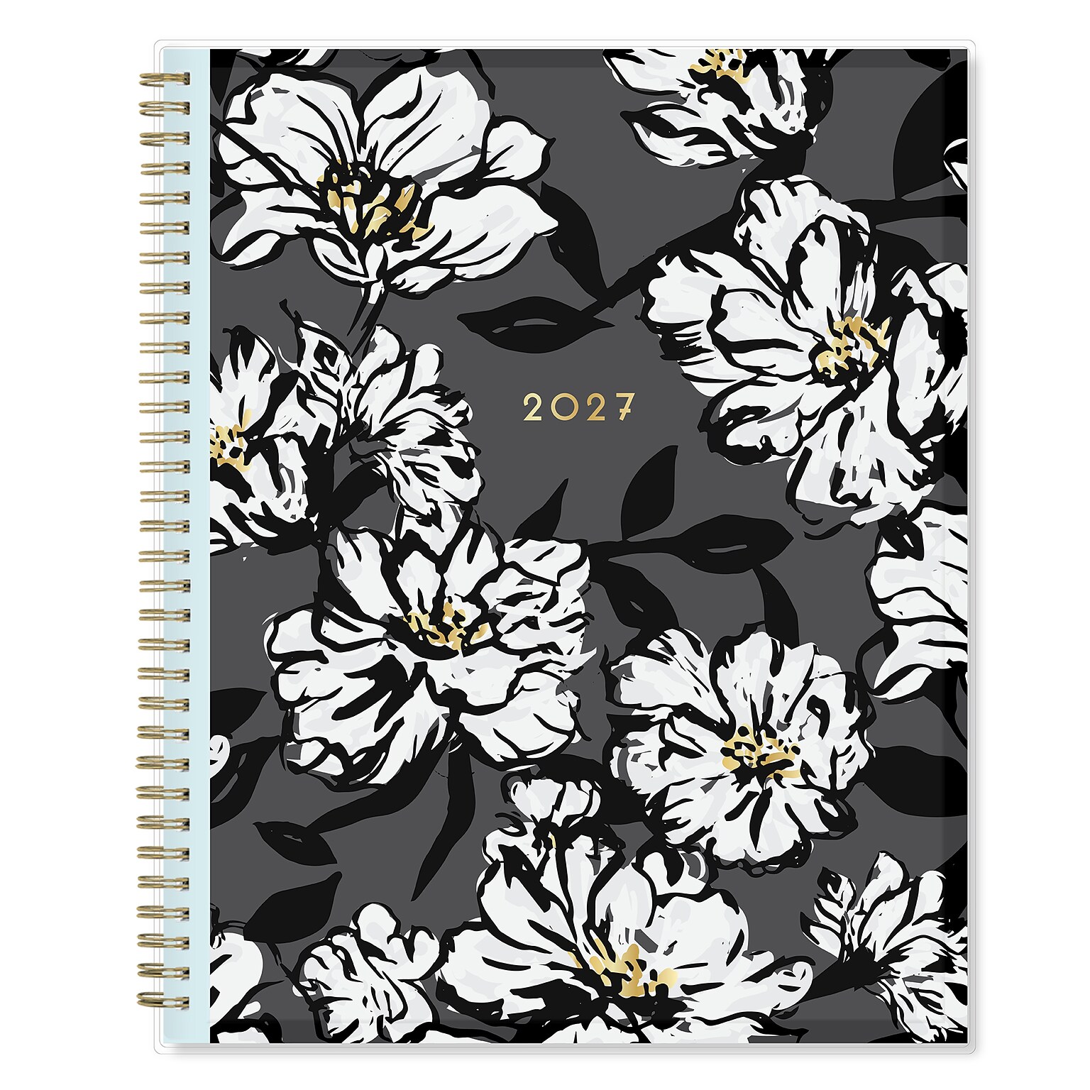 2027 Blue Sky Baccara Dark 8.5 x 11 Calendar Year Weekly & Monthly Planner, Plastic Cover (110211-27)