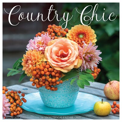 2027 Willow Creek Country Chic 12 x 12 Monthly Wall Calendar, Assorted Colors (59869)