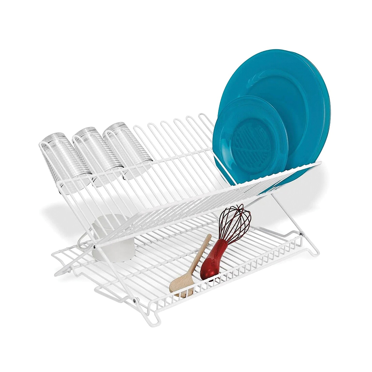 Better Houseware Jr. Coated Steel Dish Rack, White (BTH1483W)
