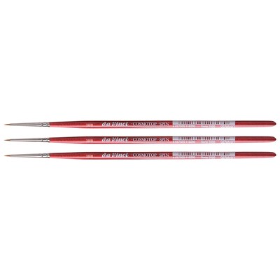 da Vinci COSMOTOP-SPIN Watercolor Synthetic Silkpainting Round Brush, 3 /Pack (DVXVA5580N10-3)