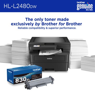 Brother RHL-L2480DW Refurbished Wireless, Black & White, All-In-One Laser Printer, Refresh Subscription Ready