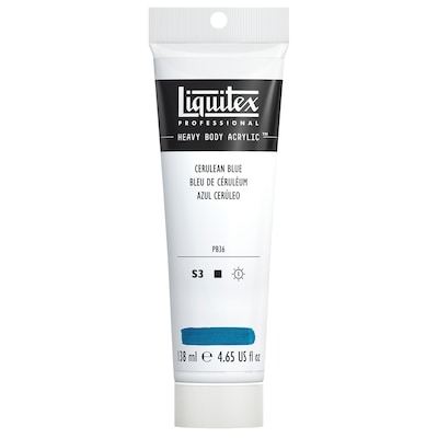 Liquitex Professional Heavy Body Acrylic Paint Tube, Cerulean Blue, 138 mL (LIQ1047164)