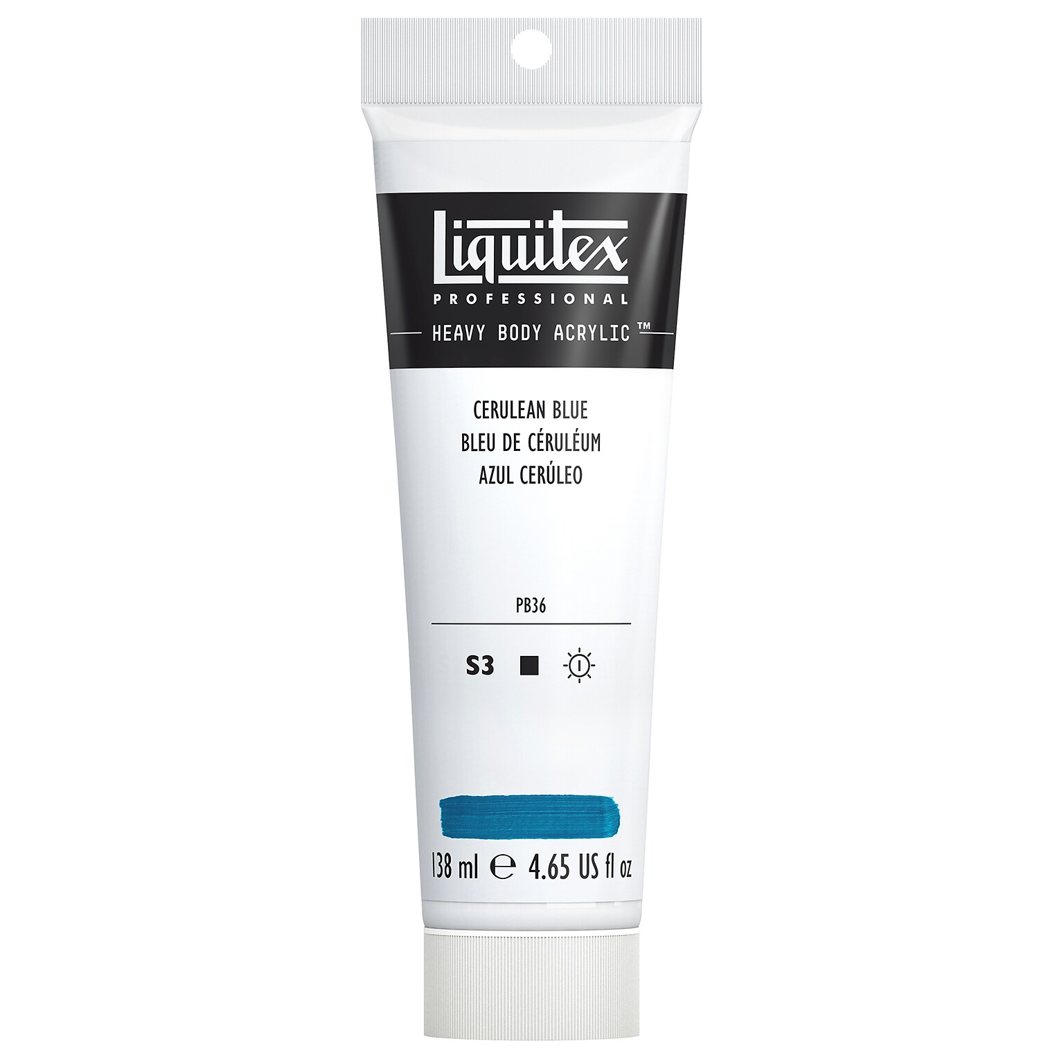 Liquitex Professional Heavy Body Acrylic Paint Tube, Cerulean Blue, 138 mL (LIQ1047164)