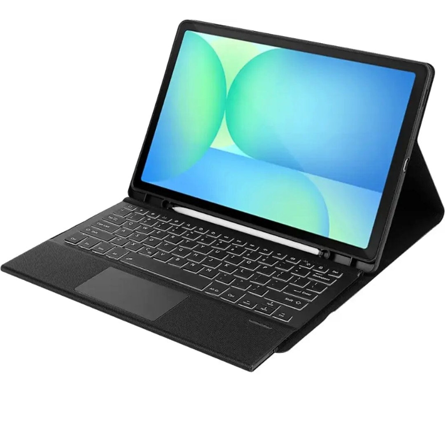 SaharaCase Navigation Series Keyboard Case with Track Pad for Galaxy Tab S10 FE+, Scorpion Black, (TB00475)