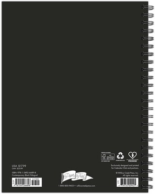 2027 Willow Creek Contemporary Black 5.5 x 8.5 Calendar Year Weekly & Monthly Standard Planner, Assorted Colors (66898)