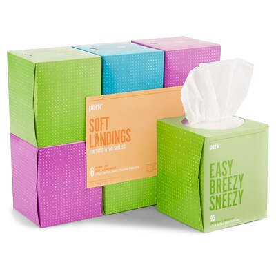 Perk™ Ultra Soft Tissue, 2-Ply, 95 Sheets/Box, 6 Boxes/Pack (PK57779)
