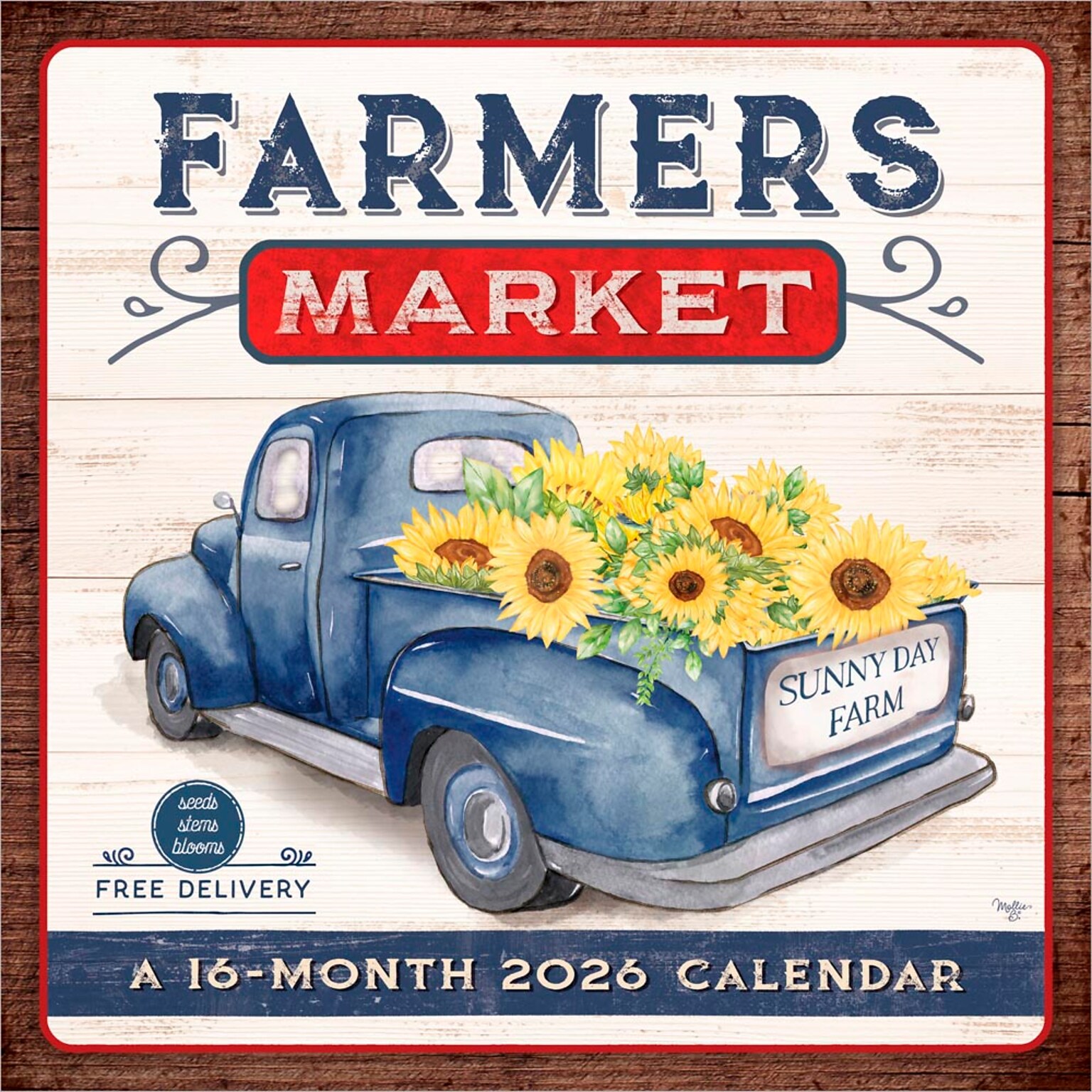 2026 BrownTrout Farmers Market 12 x 12 Monthly Wall Calendar (9781773728704)