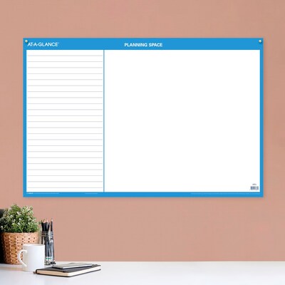 2027 AT-A-GLANCE 36 x 24 Yearly Dry Erase Wall Calendar, Reversible, White/Blue (PM200-28-27)