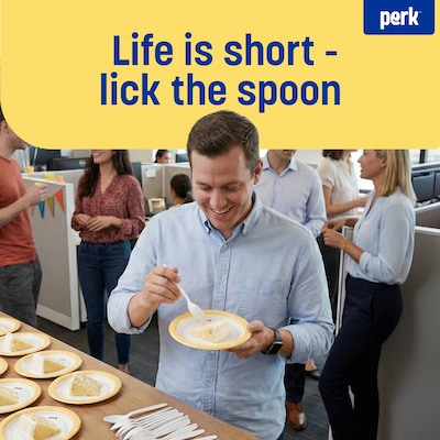 Perk™ Polystyrene Spoon, Heavy-Weight, White, 100/Pack (PK56405)