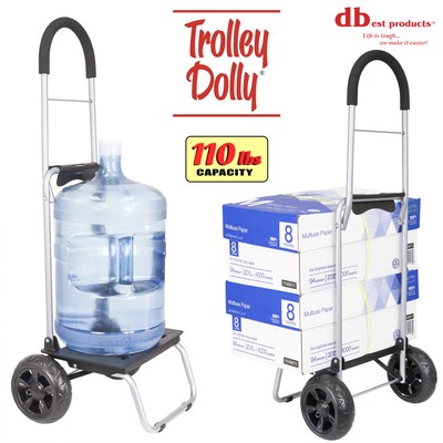 Trolley Dolly Standard Folding Hand Truck, 110 lb. Capacity, Black (01-517)