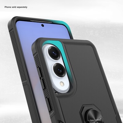 SaharaCase Raider Series Kickstand Phone Case for Samsung Galaxy S25 Edge, Shock Absorbing, Scorpion Black (CP00835)