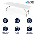 Flash Furniture Kathryn Folding Table, 96 x 30, Granite White (RB3096FH)