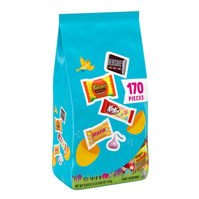 Hersheys Assorted Chocolate Easter Candy Bag, 42.05 oz, 170 Pieces/Bag (HEC46188)