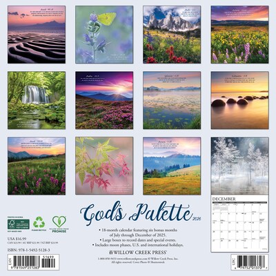 2026 Willow Creek Gods Palette 12 x 12 Monthly Wall Calendar (51283X)