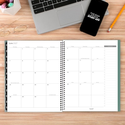 2026-2027 Five Star 8.5" x 11" Academic Weekly & Monthly Customizable Planner, Plastic Cover, Assorted Colors (CAW651-00-27)