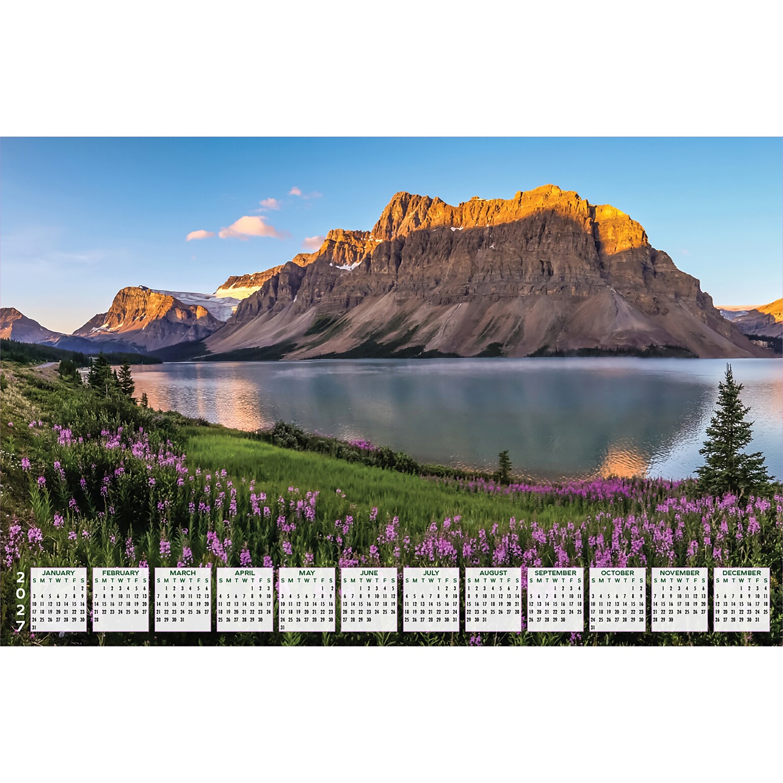 2027 House of Doolittle Scenic 24 x 37 Yearly Dry Erase Wall Calendar (3980-27)