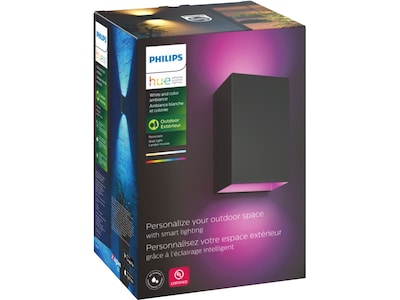 Philips Hue Resonate LED Wall Outdoor Light, Black  (576082)
