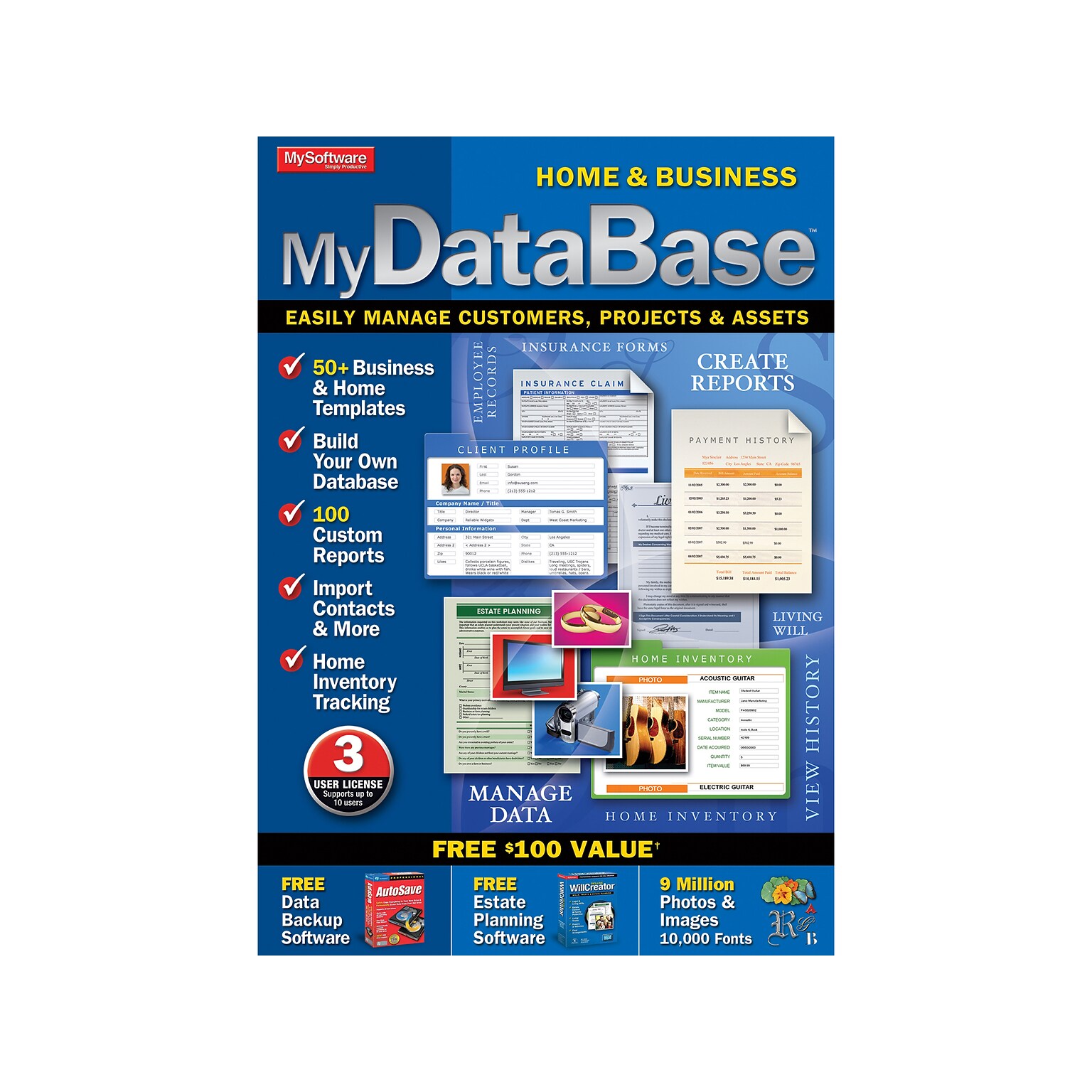 Avanquest MyDatabase Home & Business for 3 Users, Windows, Download (AW0027)
