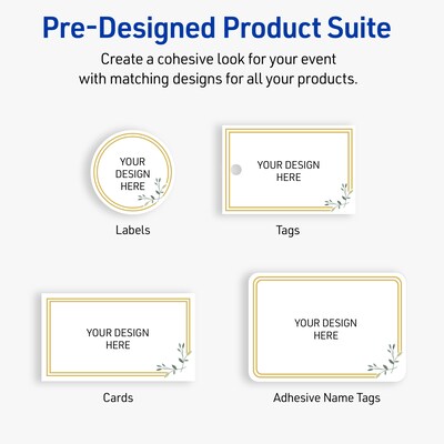 Avery Laser/Inkjet Rectangle Multipurpose Labels, 1" x 2-5/8", White, 160/Pack (S00-D2K)