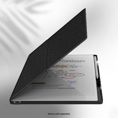 SaharaCase Venture Series Bi-Fold Folio Case for reMarkable Paper Pro, Black (TB00429)
