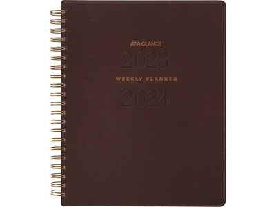 2023-2024 AT-A-GLANCE Signature 8.5 x 11 Academic Weekly & Monthly Planner, Brown (YP905A-09-24)